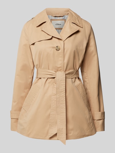 s.Oliver RED LABEL Kurzer Trenchcoat mit Bindegürtel Beige 2