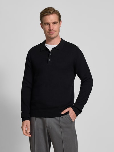 SELECTED HOMME Regular fit gebreide pullover van puur katoen, model 'DANE' Zwart - 4