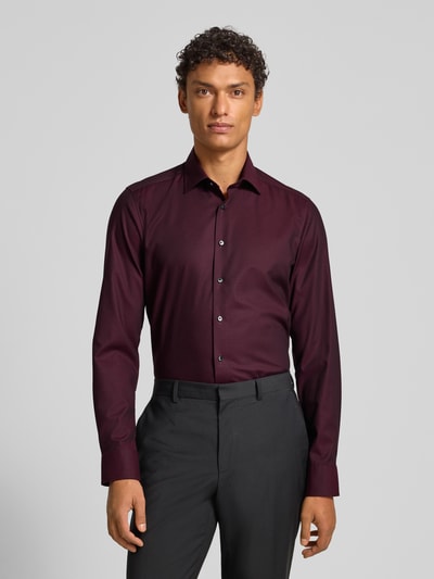 OLYMP Level Five Slim fit zakelijk overhemd met kentkraag Bordeaux - 4