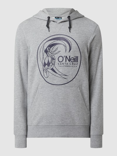 ONeill Hoodie met labelprint, model 'Circle Surfer' Middengrijs gemêleerd - 2