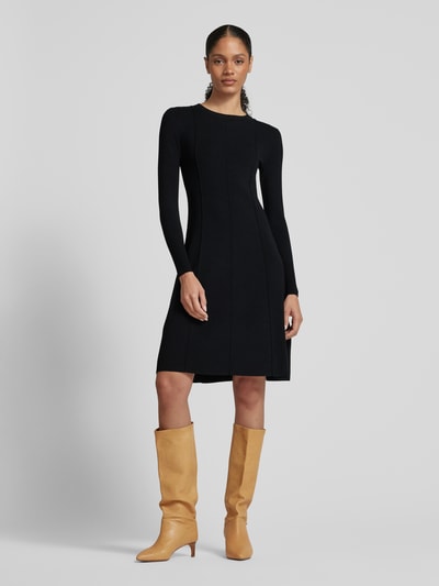 Weekend Max Mara Knielanges Kleid mit Rundhalsausschnitt Modell 'USCIO' Black 1