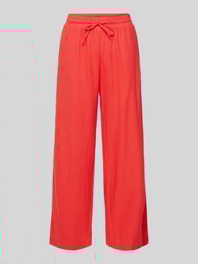 FREE/QUENT Straight leg linnen broek met steekzakken, model 'Lavea' Lichtrood - 2