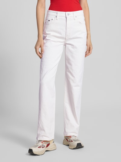 Tommy Jeans Slim fit jeans met rechte pijpen, model 'LAYLA' Ecru - 4