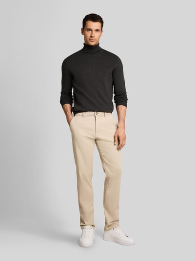 Tom Tailor Rollkragenpullover mit Feinstrickstruktur Dunkelgrau 1