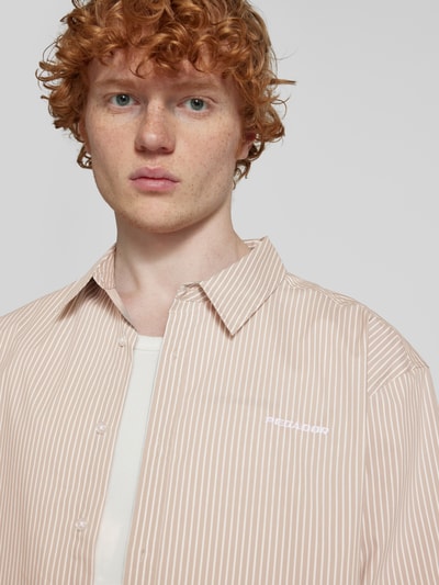 Pegador Oversized Freizeithemd mit Knopfleiste Taupe 3