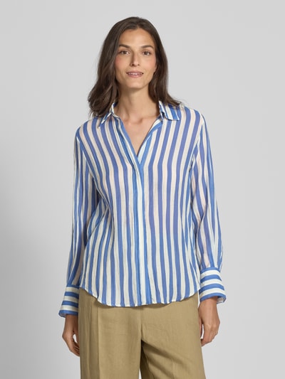 Mango Regular Fit Bluse mit Umlegekragen Modell 'CLARIET' Royal 4