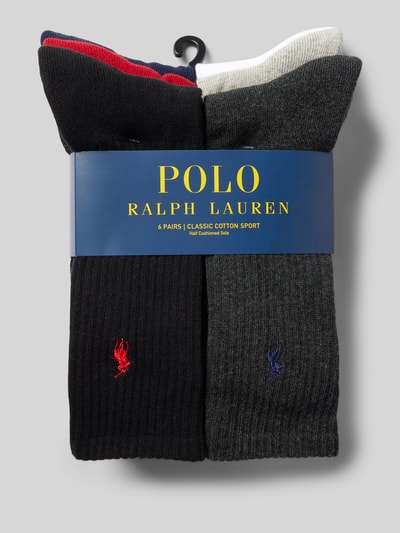 Polo Ralph Lauren Underwear Socken mit Logo-Detail im 6er-Pack Rot 3