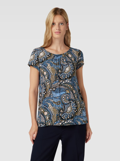 Soyaconcept T-shirt van viscose met ronde hals, model 'Manny' Blauw - 4