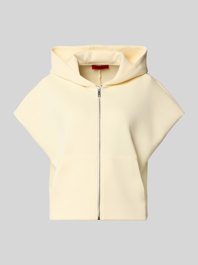 MAX&Co. Loose Fit Sweatjacke aus Baumwoll-Mix Modell 'GATTINI' Hellgelb 2