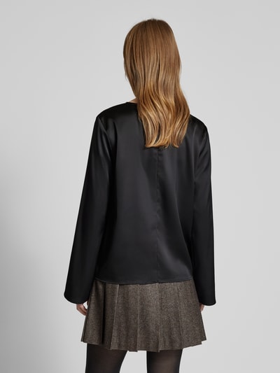 Jake*s Collection Oversized Bluse aus Satin Black 5