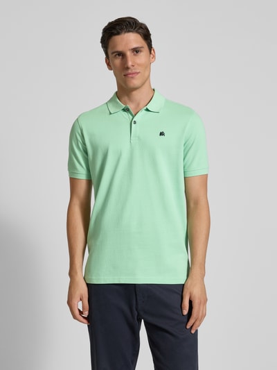 Lerros Poloshirt met labelstitching Kaki - 4