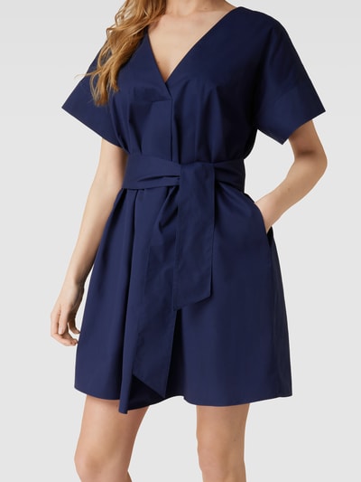 Emporio Armani Blusenkleid mit Bindegürtel Marine 3