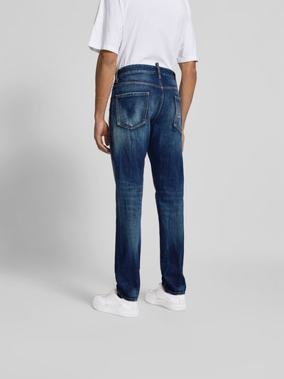 Dsquared2 Straight Fit Jeans mit Logo-Stitching Dunkelblau 5