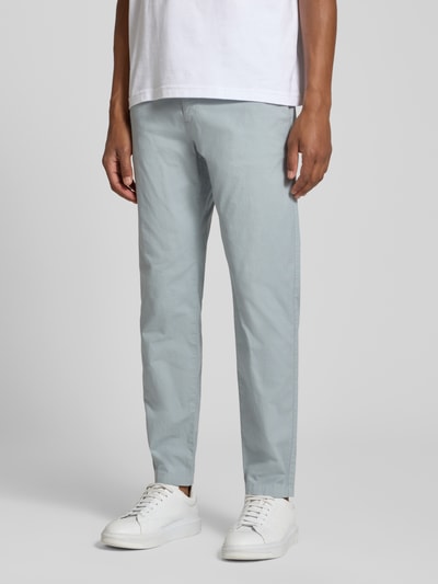 BOSS Orange tapered fit chino van katoenmix model 'GABARDINE' IJsblauw - 4