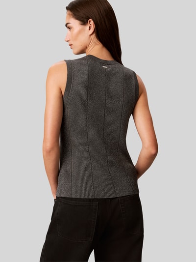 Calvin Klein Womenswear Stricktop mit breiten Trägern Mittelgrau Melange 5