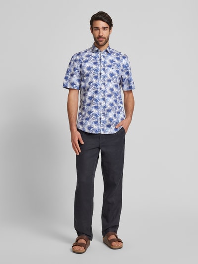 Fynch-Hatton Regular Fit Freizeithemd mit 1/2-Arm Marine 1