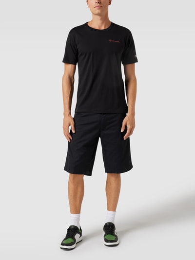 CHAMPION T-Shirt mit Label-Stitchings Schwarz 1