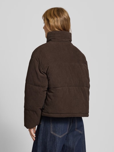 Review Kurtka pikowana o kroju regular fit z imitacji sztruksu Ciemnobrązowy 5