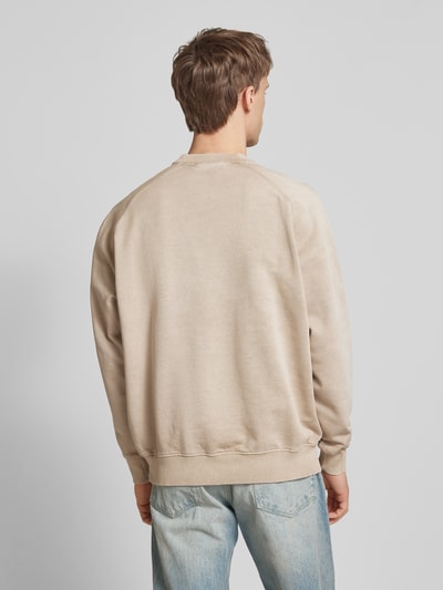 Pegador Sweatshirt met labelstitching, model 'TERRY' Taupe - 5