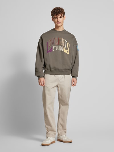 Low Lights Studios Oversized Sweatshirt mit Label-Detail Stein 1