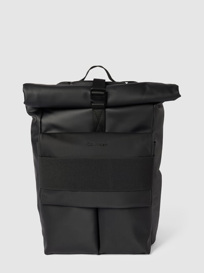 CK Calvin Klein Rucksack mit Label-Detail Modell 'ROLLTOP' Black 2