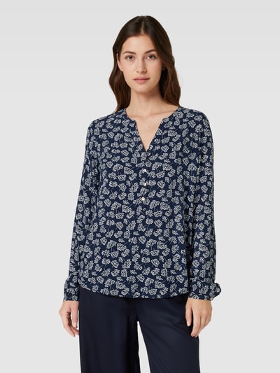 Montego Blusenshirt mit Allover-Print Dunkelblau 4