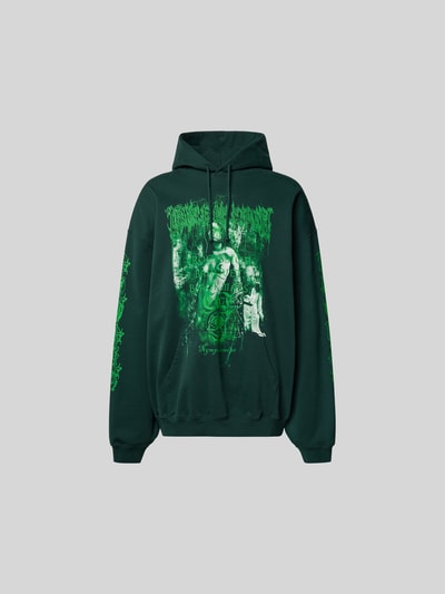 VETEMENTS Oversized Hoodie mit Motiv-Print Dunkelgruen 2