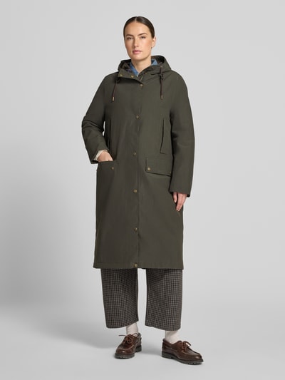 Barbour Regular fit functionele lange jas met gestikt logo model 'MATILDE' Olijfgroen - 4