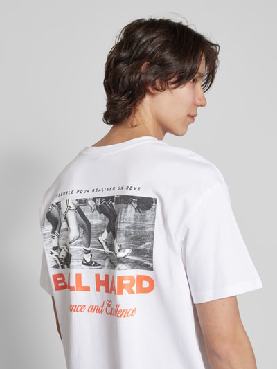 Mister Tee Oversized T-Shirt mit Statement-Print Modell 'Ball Hard' Weiss 3