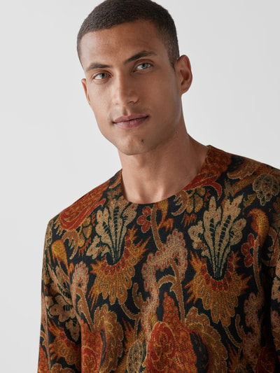 Etro Pullover mit Paisley-Dessin Blau 6