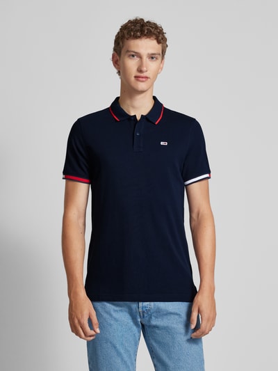 Tommy Jeans Poloshirt mit Label-Stitching Dunkelblau 4