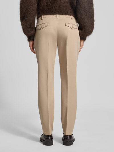 windsor. Straight Fit Stoffhose mit Bügelfalten Beige Melange 5