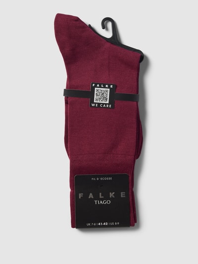 Falke Socken mit Label-Print Modell 'Tiago' Pflaume 3