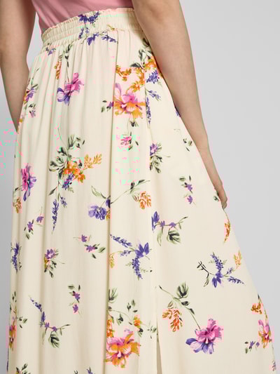 YAS Długa spódnica z elastycznym pasem model ‘ASINA’ Złamany biały 3