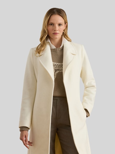 Lauren Ralph Lauren Lange jas van wol met strikceintuur Offwhite - 4