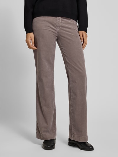 MAC Spodnie sztruksowe z szerokimi nogawkami i wpuszczanymi kieszeniami Szarobrązowy 4