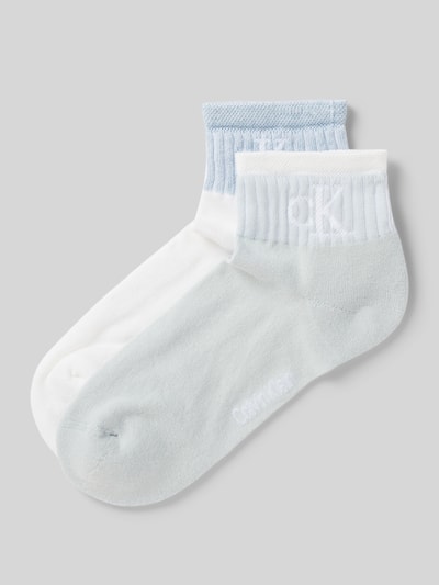 Calvin Klein Jeans Sneakersocken mit elastischem Rippenbündchen im 2er-Pack Hellblau 1