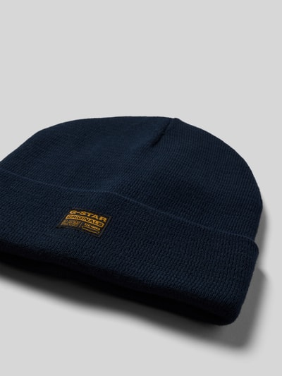 G-Star Raw Beanie mit Label-Patch Modell 'Effo' Marine 2