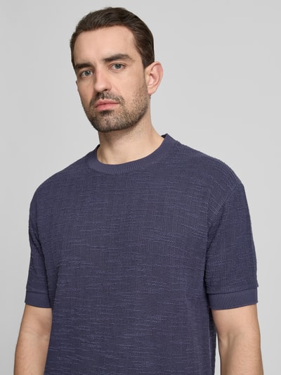 Marc O'Polo Relaxed Fit T-Shirt aus Baumwoll-Mix  Dunkelblau 3