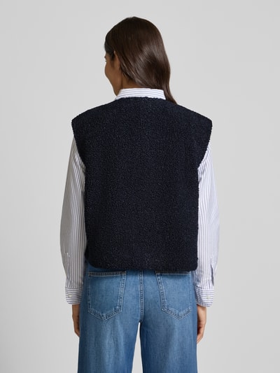 Neo Noir Fleeceweste mit Knopfverschluss Modell 'Anjanna' Dunkelblau 5