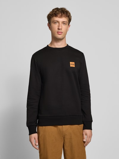 Jack & Jones Sweatshirt met labelprint, model 'BRANDY' Zwart - 4