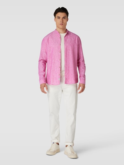 MCNEAL Tailored Fit Freizeithemd mit Stehkragen Pink 1