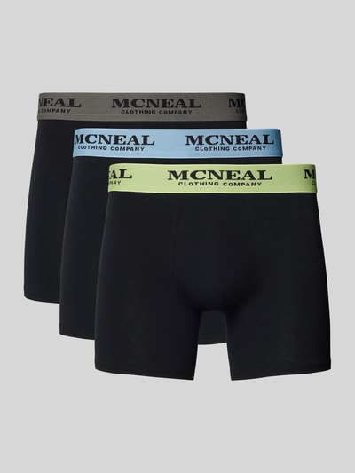 MCNEAL Trunks mit elastischem Label-Bund im 3er-Pack Black 1