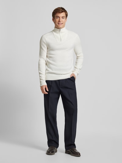 Emporio Armani Hose aus Schurwoll-Mix mit Bügelfalten Marine 1