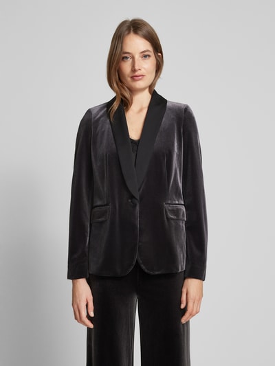 Christian Berg Woman Selection Blazer aus Samt mit Pattentaschen Graphit 4