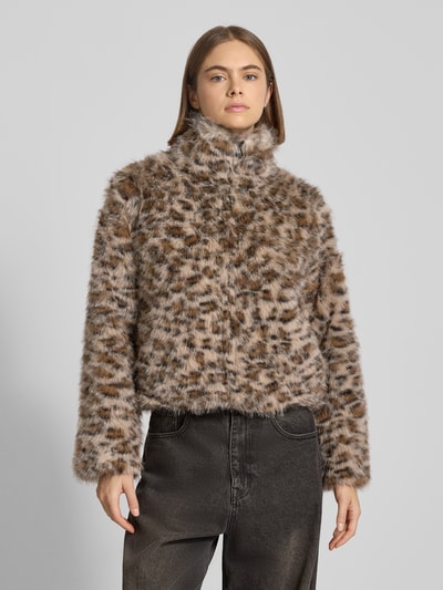 Noisy May Kurtka ze sztucznego futra model ‘JENNIFER’ Średniobrązowy melanż 4