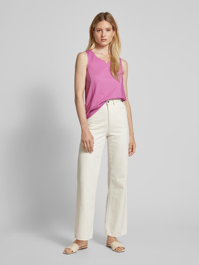 Tom Tailor Top mit V-Ausschnitt Pink 1