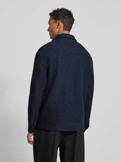 SELECTED HOMME Regular fit jack met wol, model 'MITCH' Marineblauw gemêleerd - 5