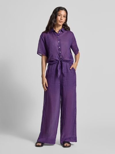 Christian Berg Woman Wide fit stoffen broek met elastische band Paars - 1