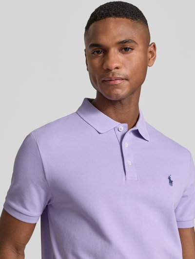 Polo Ralph Lauren Costum Slim Fit Poloshirt aus Baumwoll-Mix Violett 3